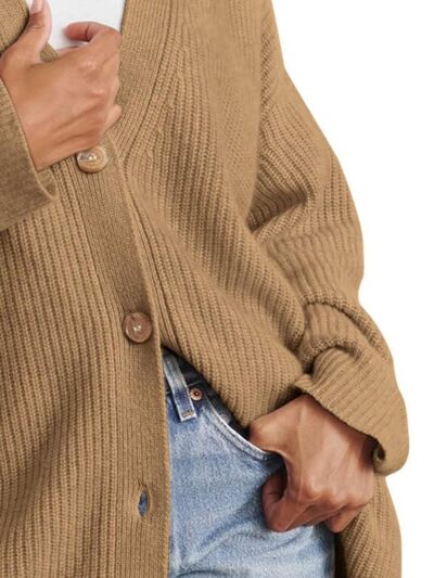 Button Up Long Sleeve Cardigan