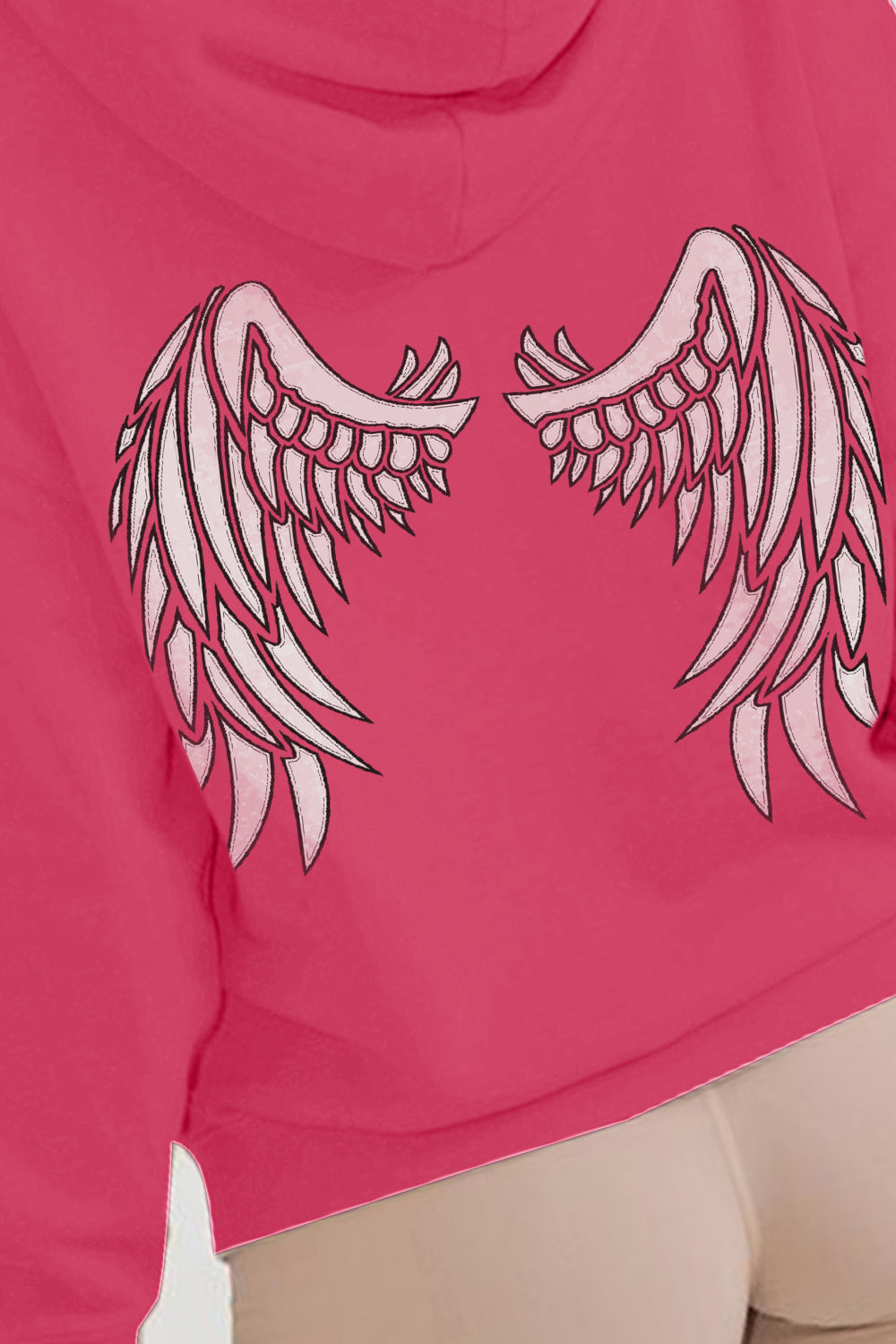 Simply Love Full Size Angel Wings Graphic Hoodie