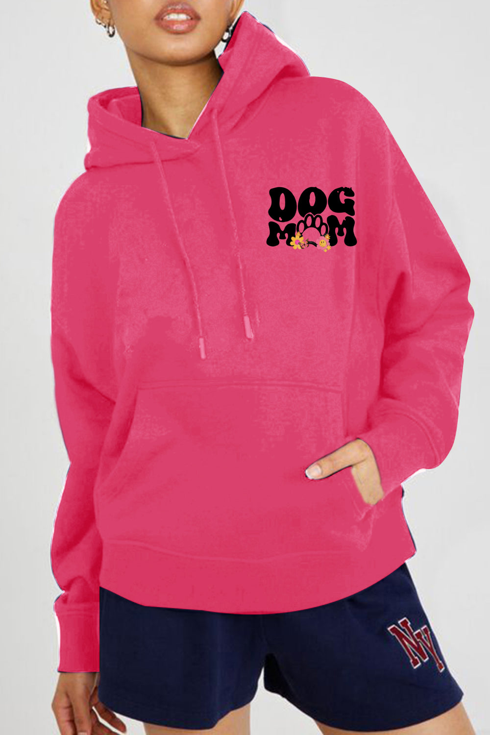 Simply Love Simply Love Full Size DOG MOM Graphic Hoodie