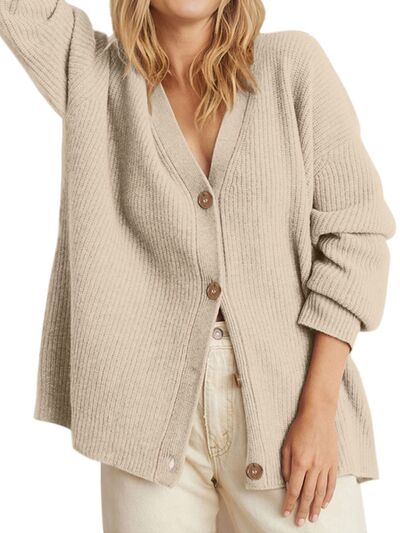 Button Up Long Sleeve Cardigan